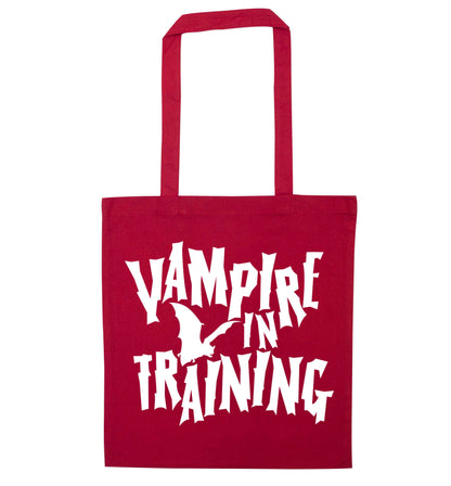 Vampire in training red tote bag