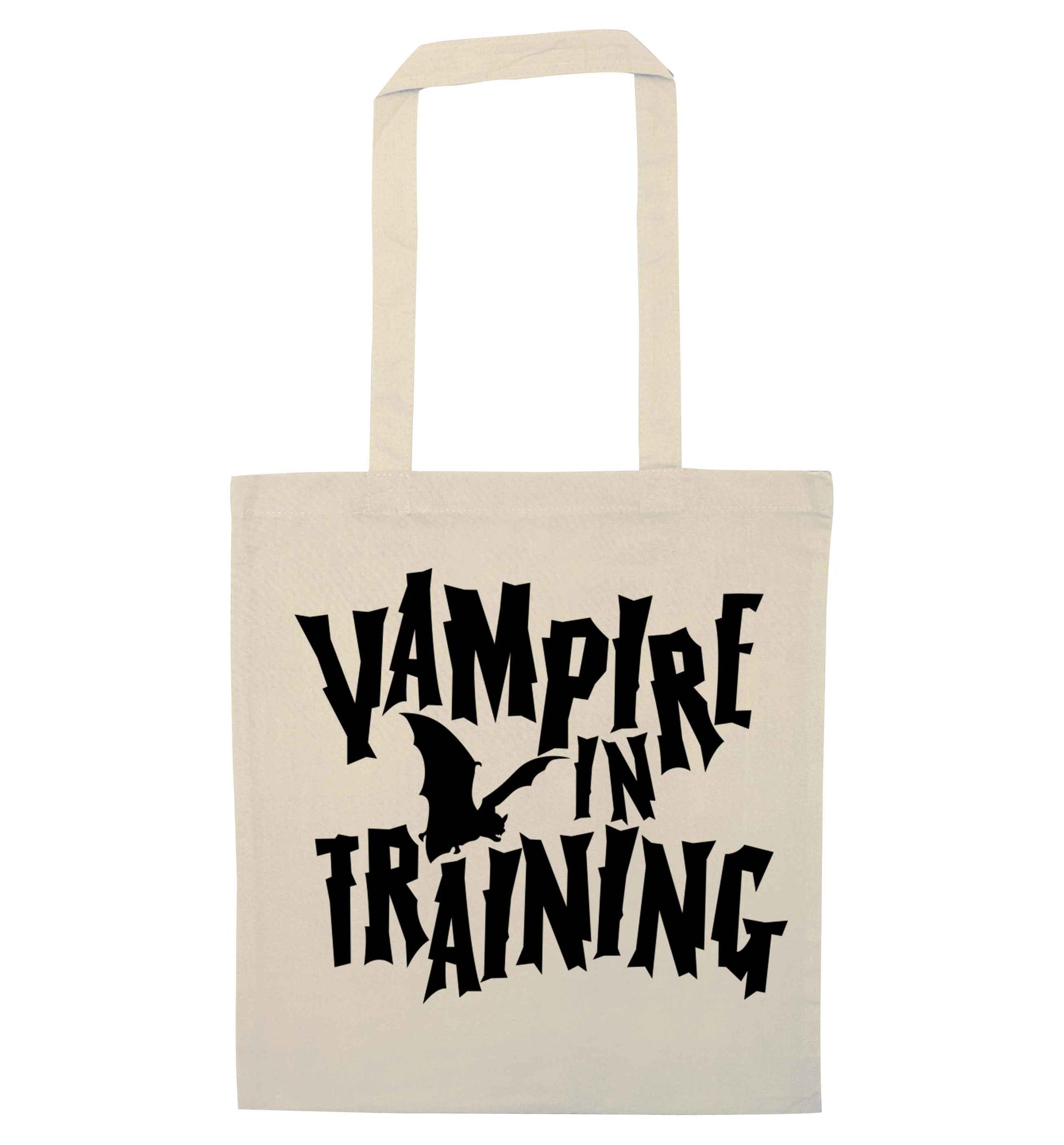 Vampire in training natural tote bag