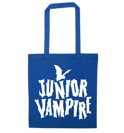 Junior vampire blue tote bag