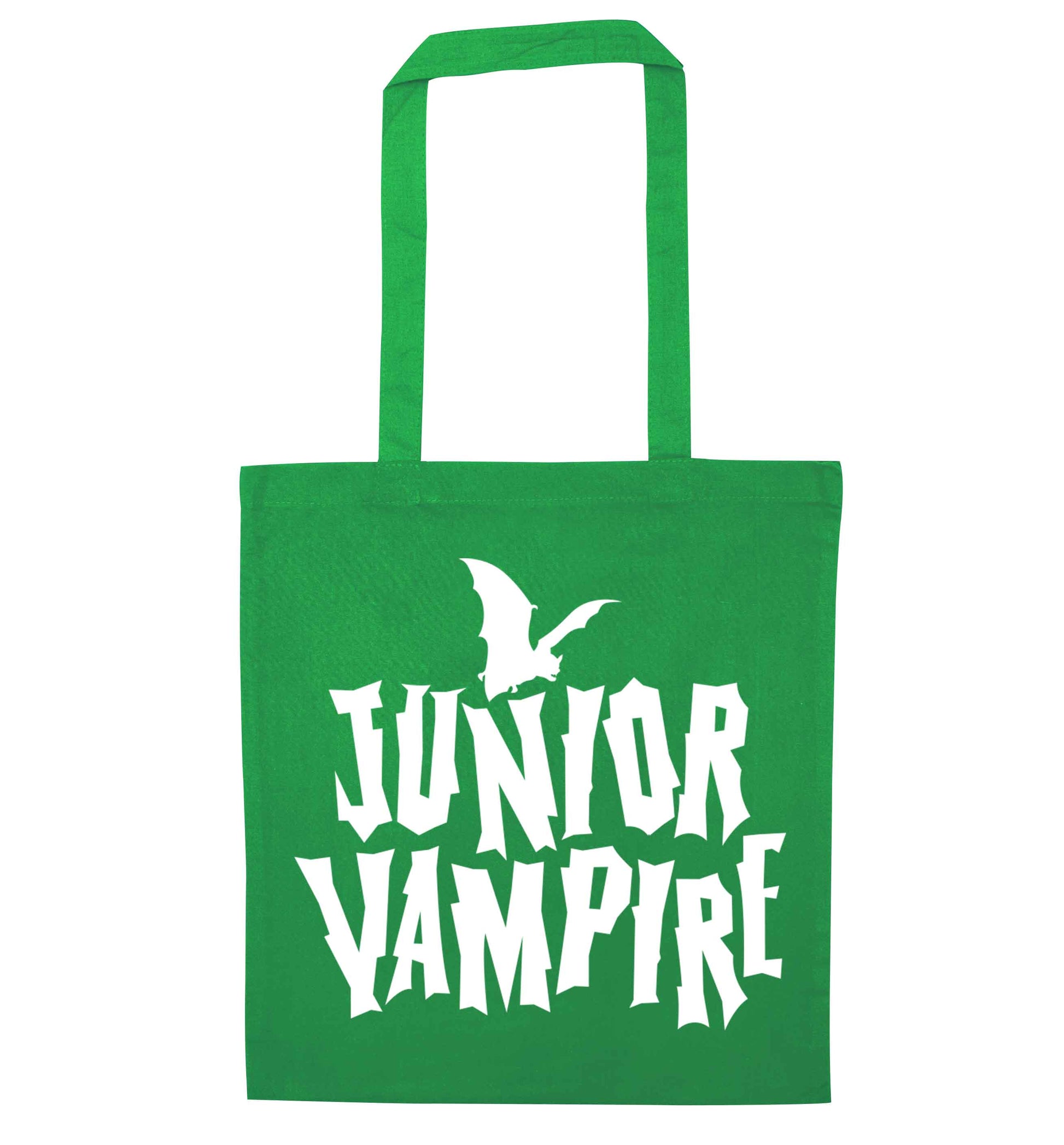 Junior vampire green tote bag