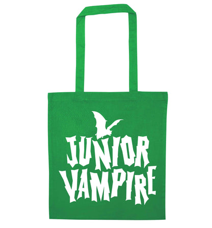 Junior vampire green tote bag
