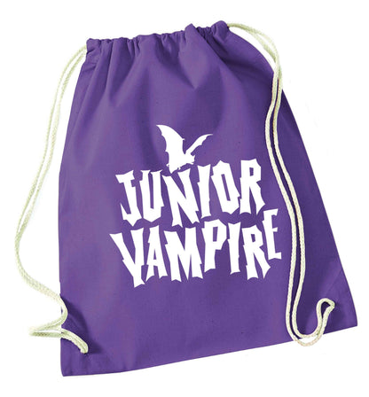Junior vampire purple drawstring bag