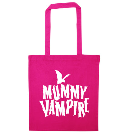 Mummy vampire pink tote bag