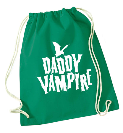 Daddy vampire green drawstring bag