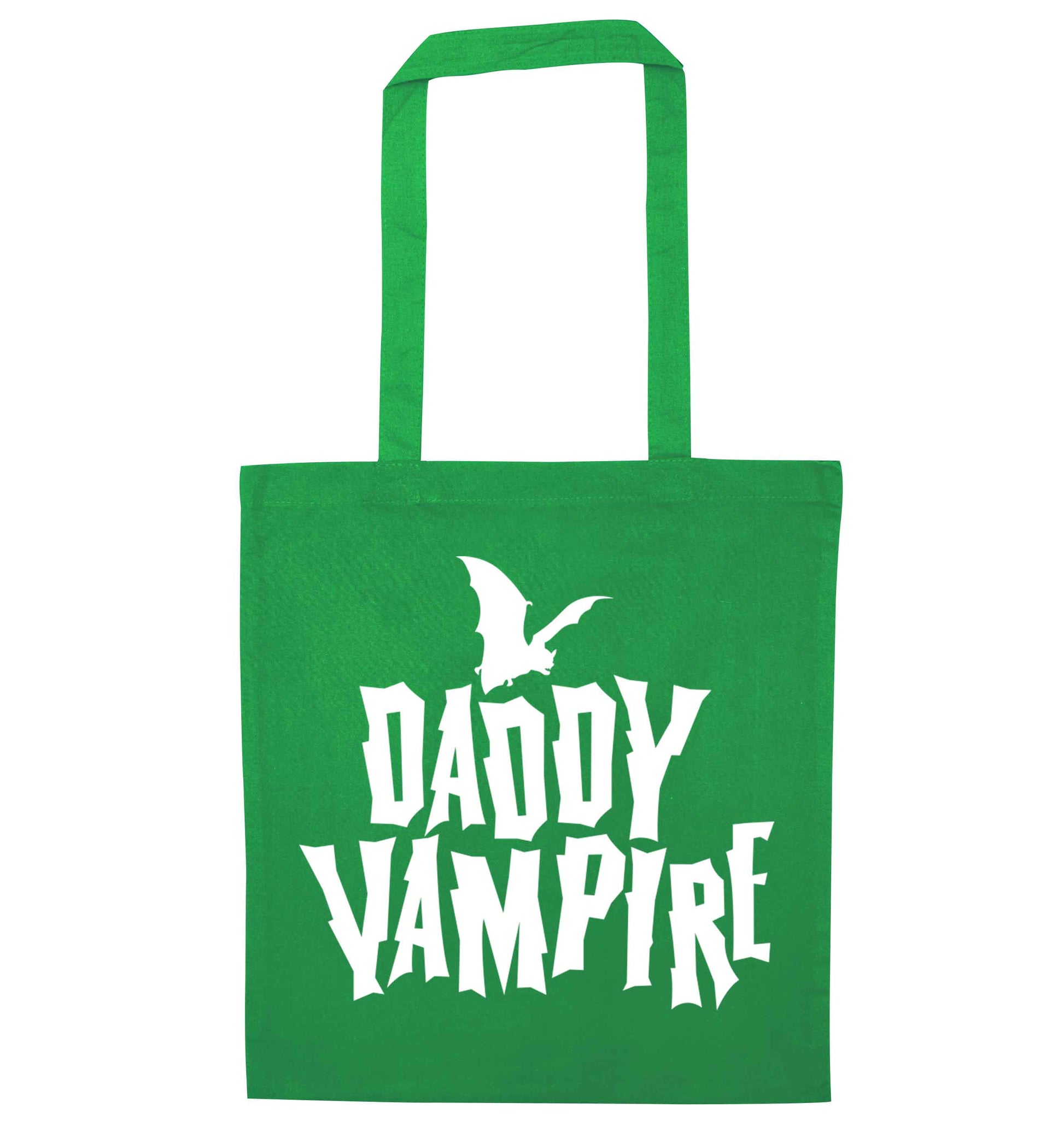 Daddy vampire green tote bag