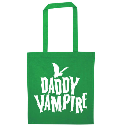 Daddy vampire green tote bag