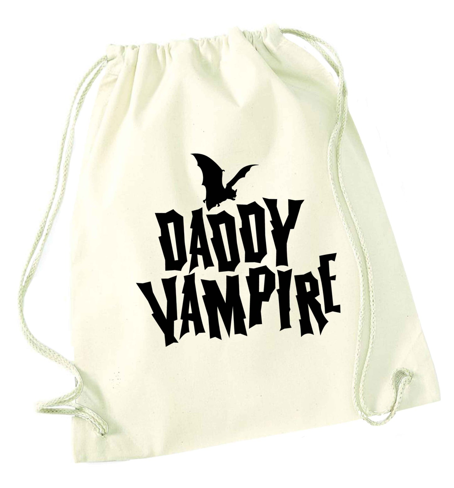 Daddy vampire natural drawstring bag