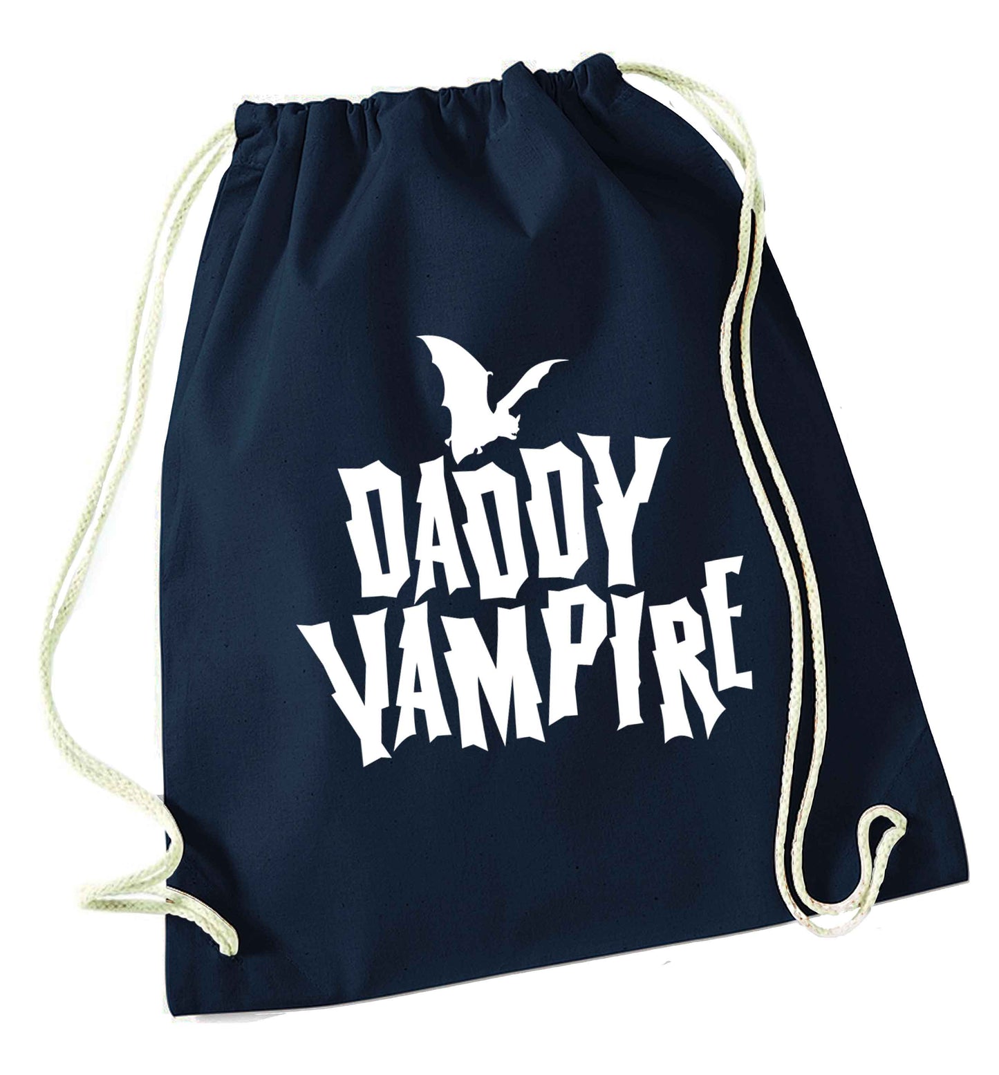 Daddy vampire navy drawstring bag