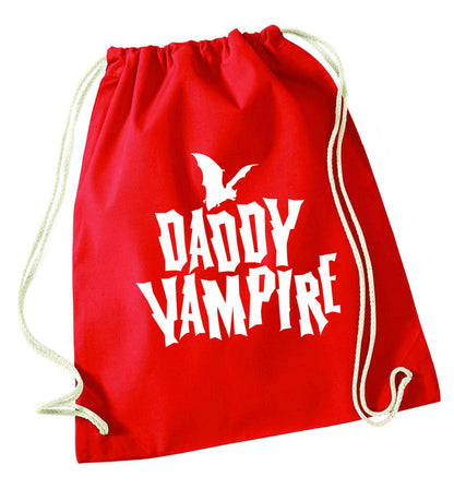 Daddy vampire red drawstring bag 