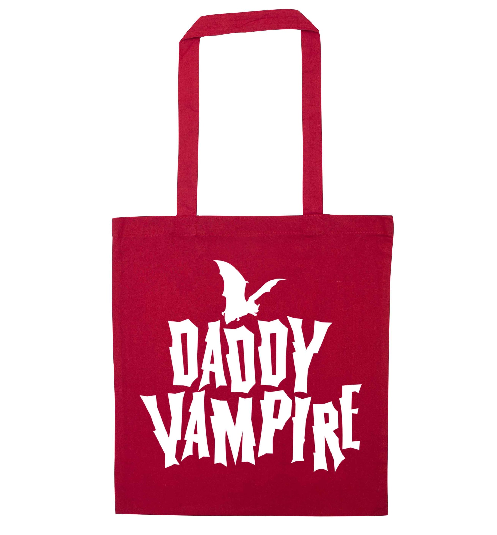 Daddy vampire red tote bag