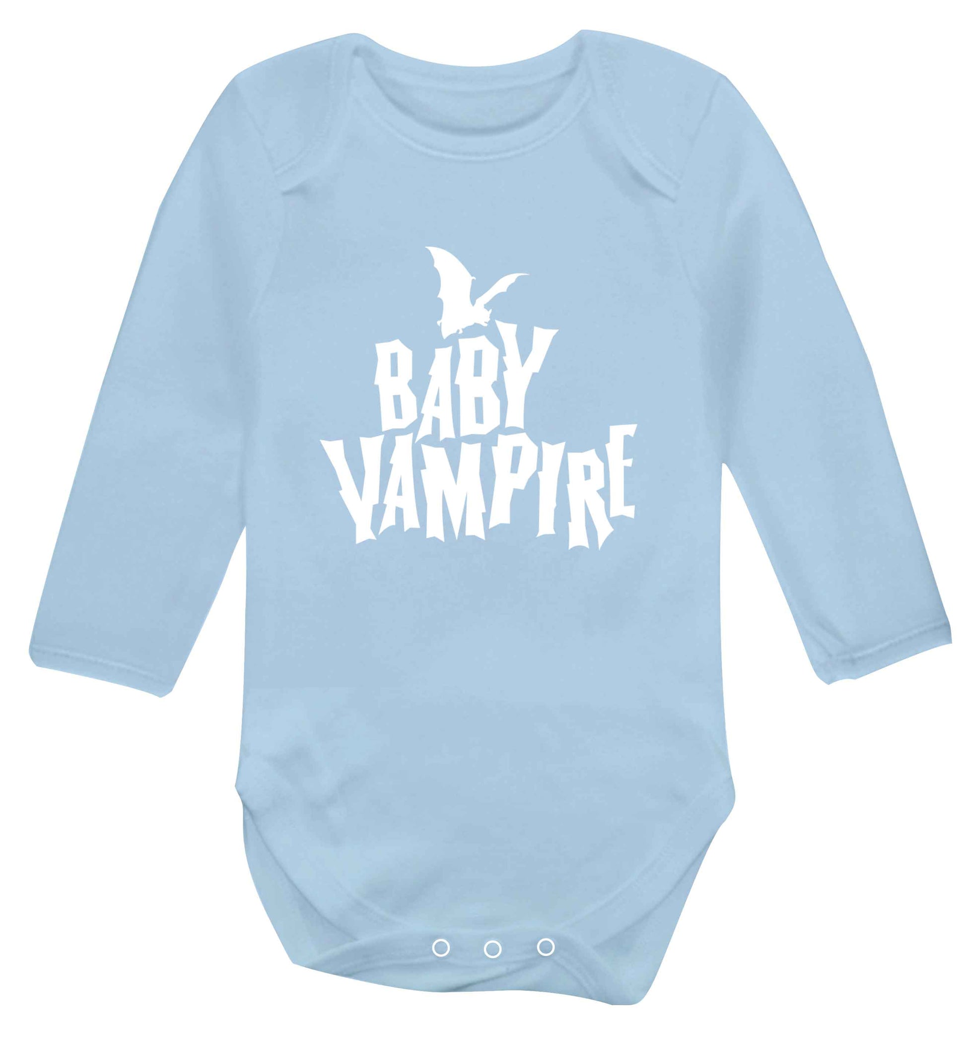 Baby vampire baby vest long sleeved pale blue 6-12 months