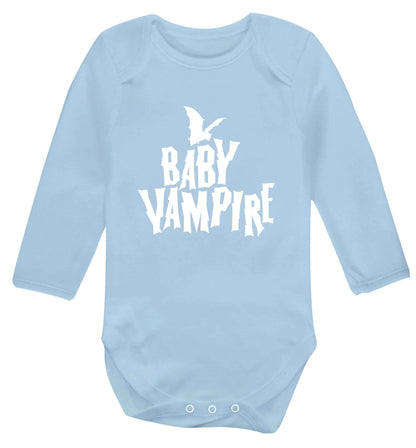 Baby vampire baby vest long sleeved pale blue 6-12 months
