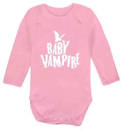 Baby vampire baby vest long sleeved pale pink 6-12 months