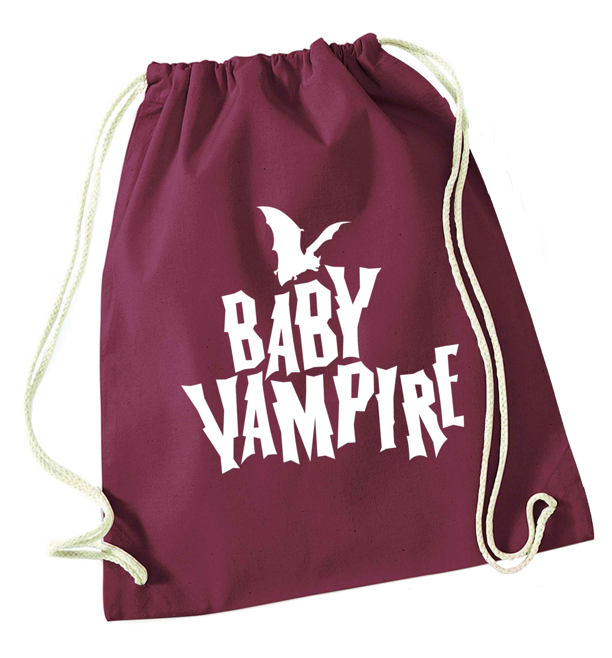 Baby vampire maroon drawstring bag