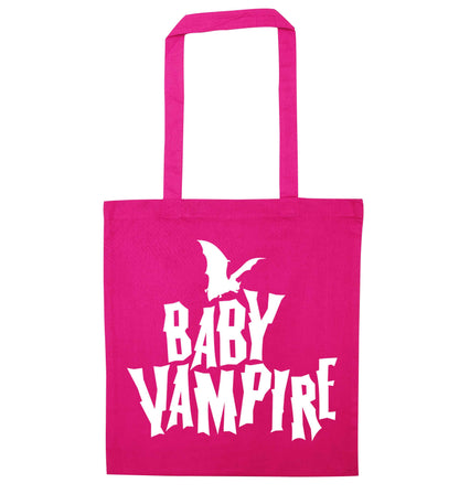 Baby vampire pink tote bag