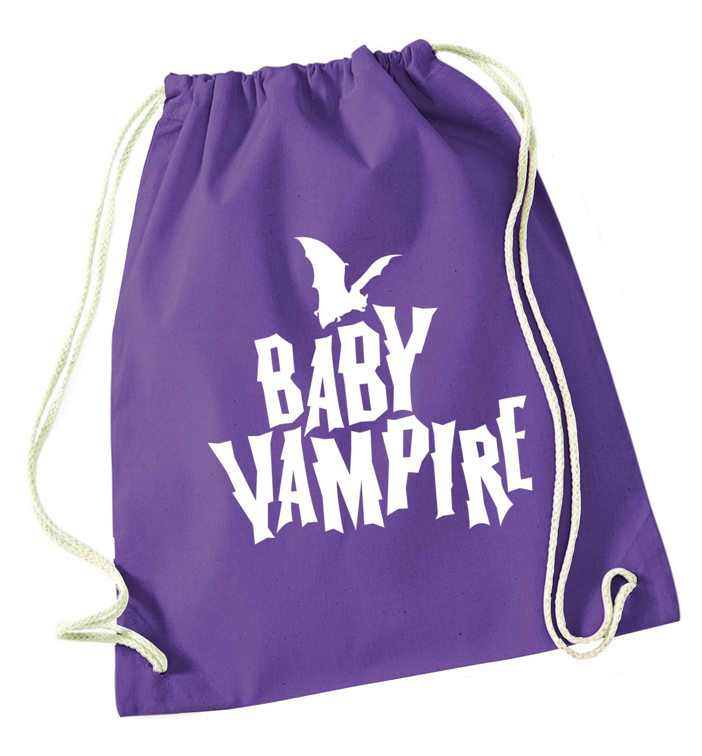 Baby vampire purple drawstring bag