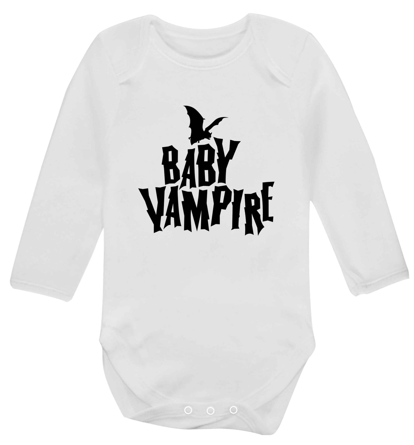 Baby vampire baby vest long sleeved white 6-12 months