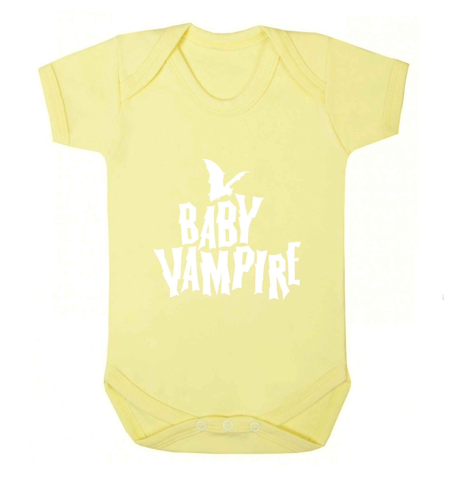 Baby vampire baby vest pale yellow 18-24 months