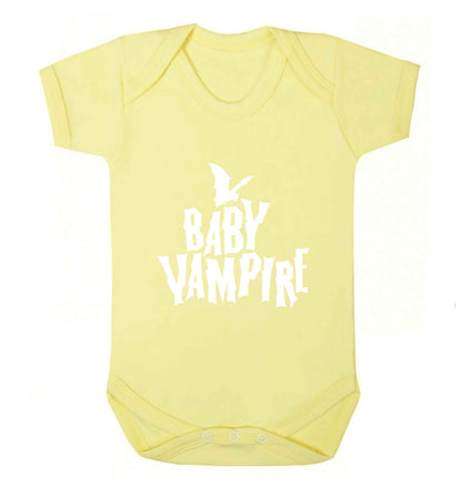 Baby vampire baby vest pale yellow 18-24 months