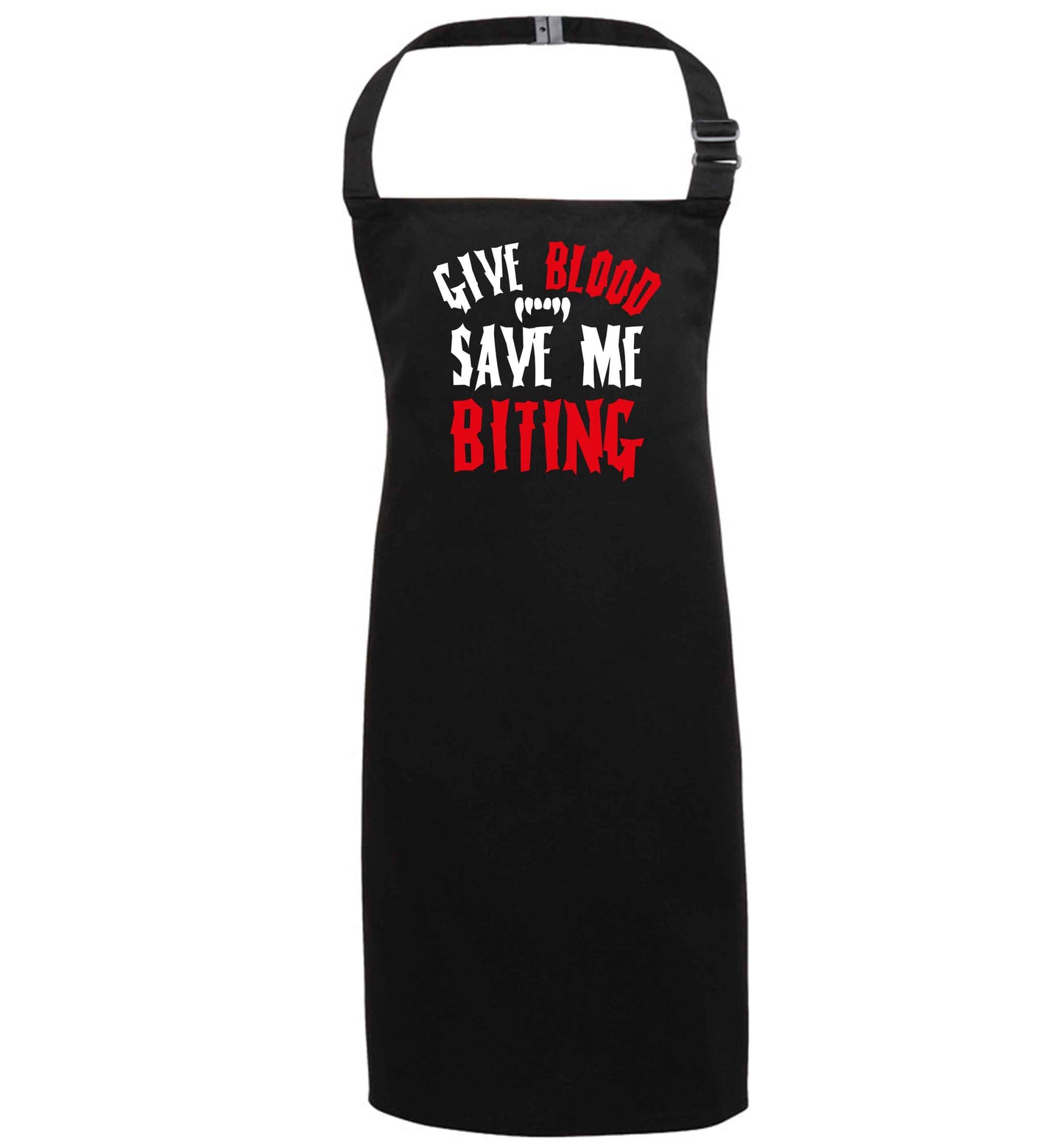 Give blood save me biting black apron 7-10 years