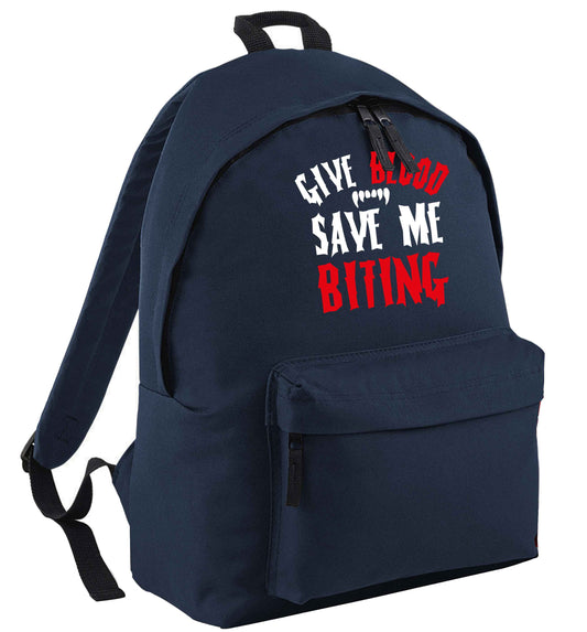 Give blood save me biting | Children's backpack