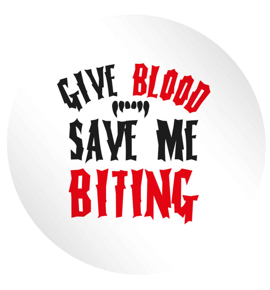Give blood save me biting 24 @ 45mm matt circle stickers