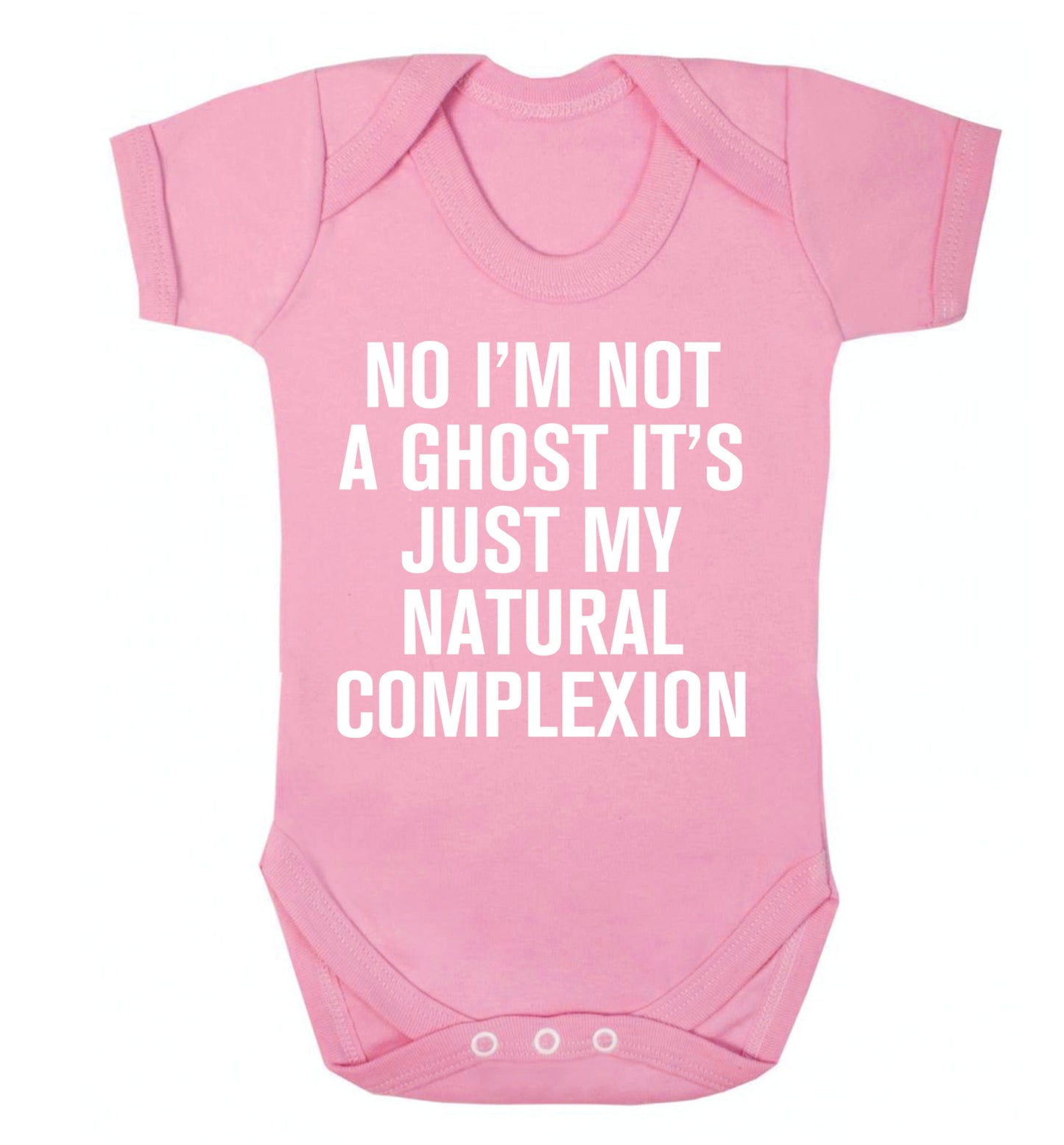 No I'm not a ghost it's just my natural complexion Baby Vest pale pink 18-24 months