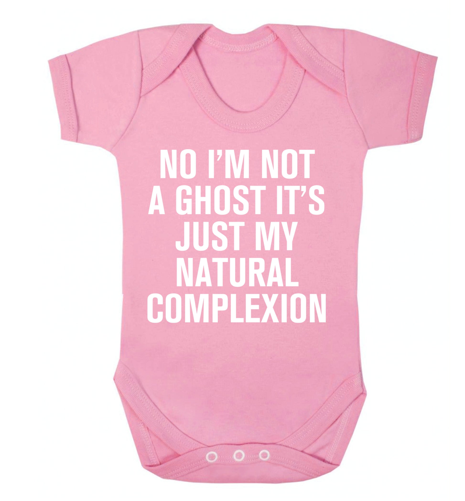 No I'm not a ghost it's just my natural complexion Baby Vest pale pink 18-24 months