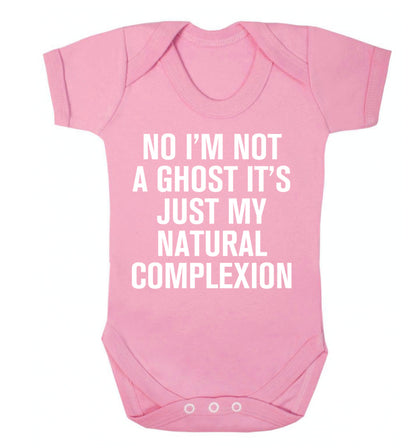 No I'm not a ghost it's just my natural complexion Baby Vest pale pink 18-24 months