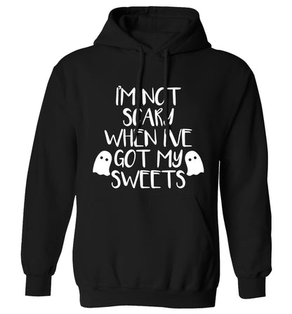 I'm not scary when I've got my sweets adults unisex black hoodie 2XL