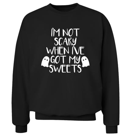 I'm not scary when I've got my sweets Adult's unisex black Sweater 2XL