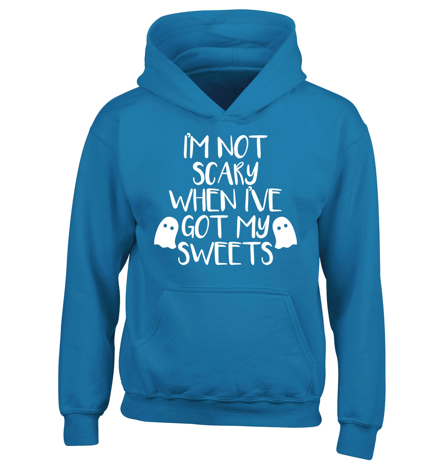 I'm not scary when I've got my sweets children's blue hoodie 12-14 Years