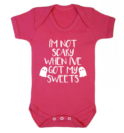 I'm not scary when I've got my sweets Baby Vest dark pink 18-24 months