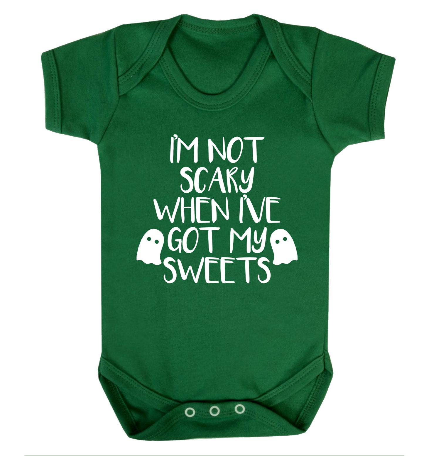 I'm not scary when I've got my sweets Baby Vest green 18-24 months