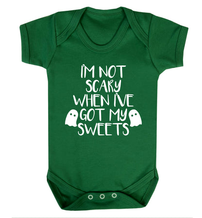 I'm not scary when I've got my sweets Baby Vest green 18-24 months