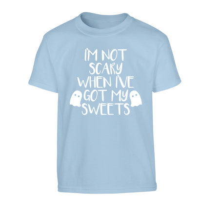 I'm not scary when I've got my sweets Children's light blue Tshirt 12-14 Years