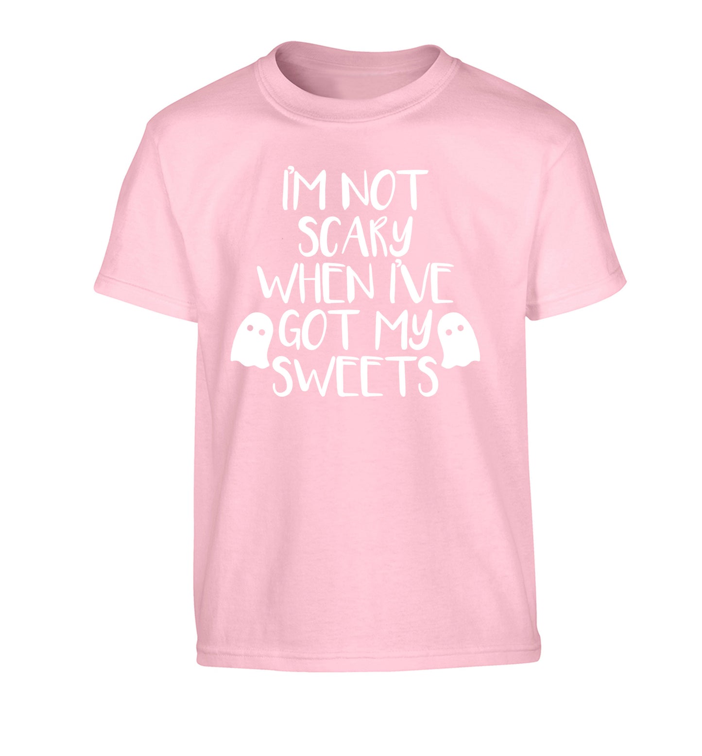 I'm not scary when I've got my sweets Children's light pink Tshirt 12-14 Years
