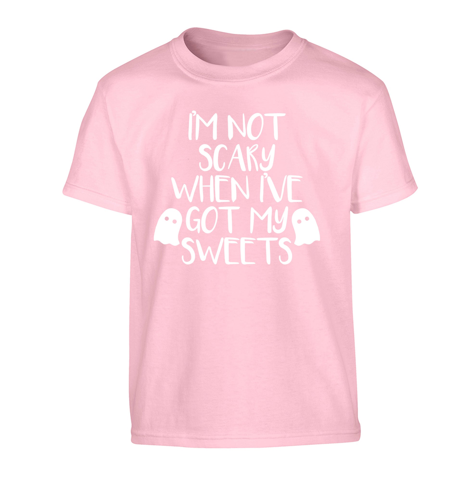 I'm not scary when I've got my sweets Children's light pink Tshirt 12-14 Years