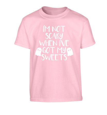 I'm not scary when I've got my sweets Children's light pink Tshirt 12-14 Years