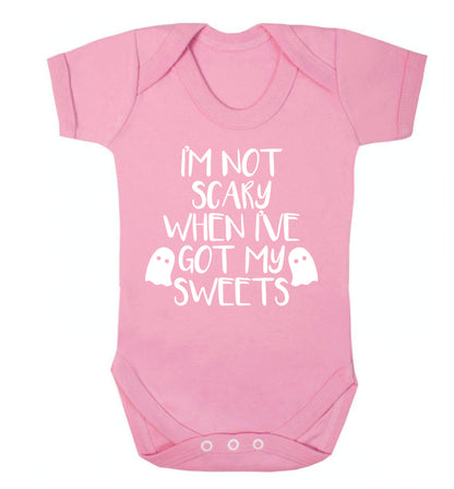 I'm not scary when I've got my sweets Baby Vest pale pink 18-24 months