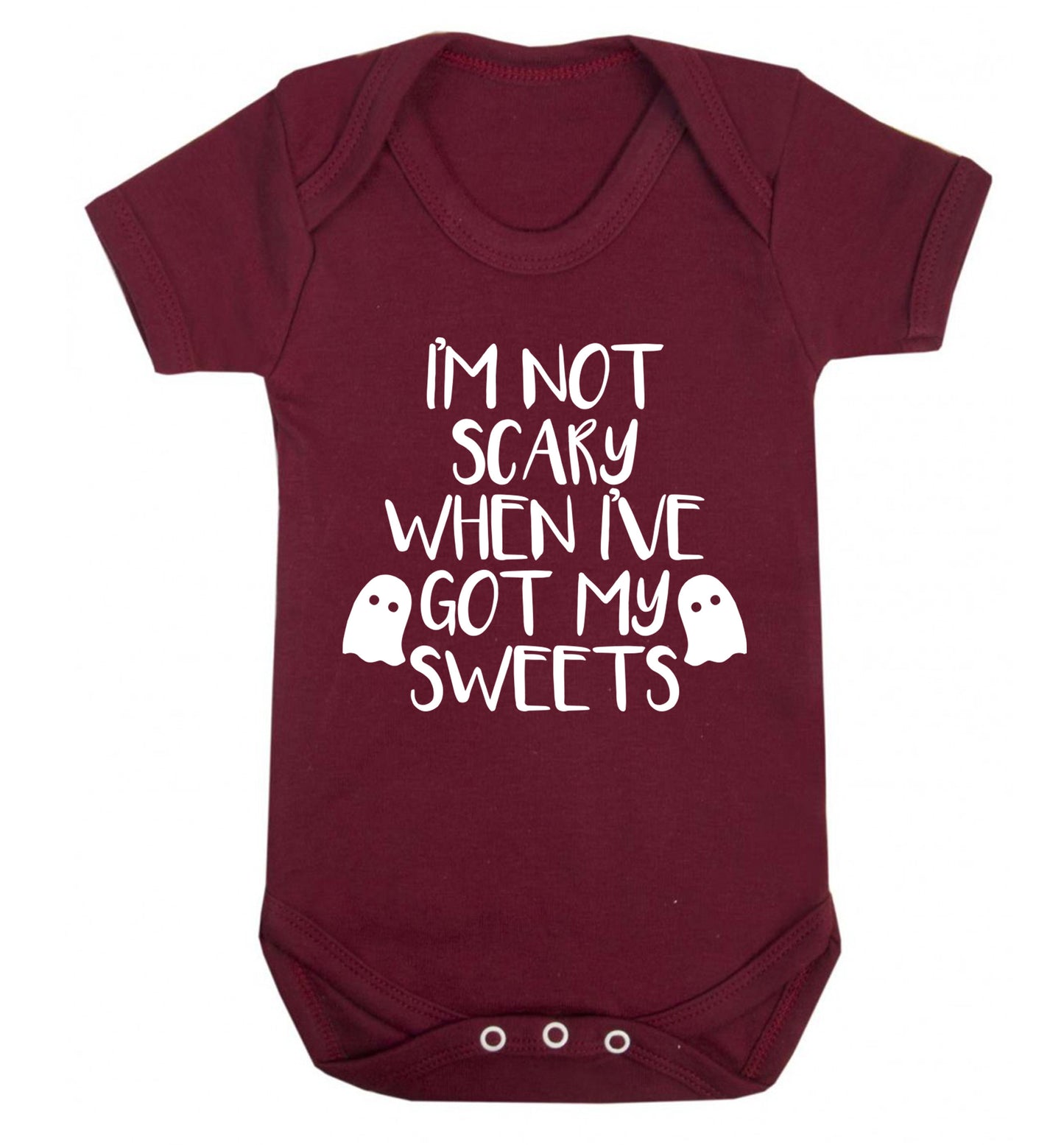 I'm not scary when I've got my sweets Baby Vest maroon 18-24 months