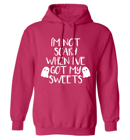 I'm not scary when I've got my sweets adults unisex pink hoodie 2XL