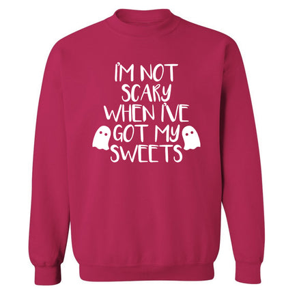 I'm not scary when I've got my sweets Adult's unisex pink Sweater 2XL