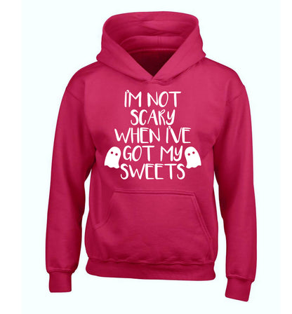 I'm not scary when I've got my sweets children's pink hoodie 12-14 Years