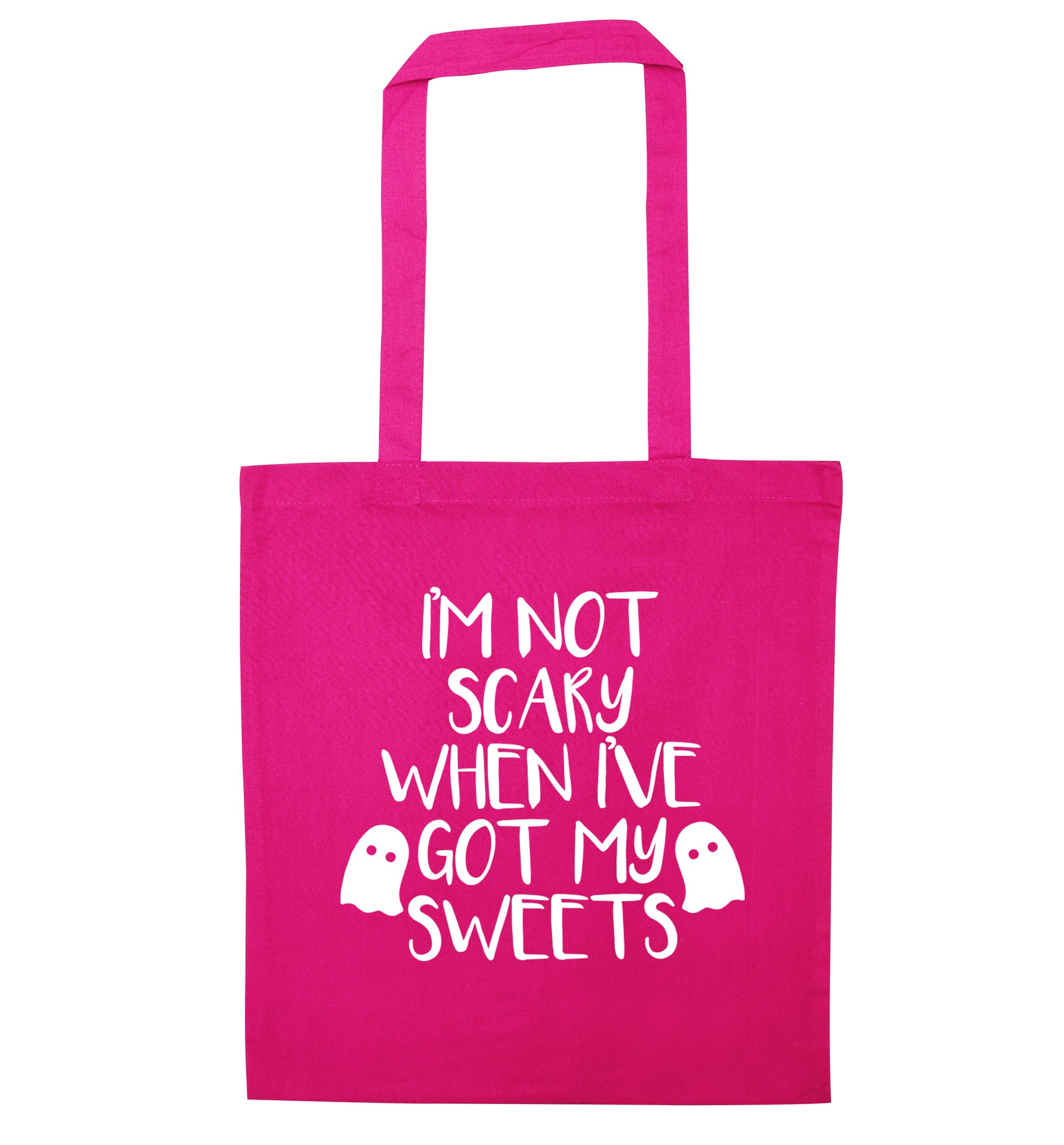 I'm not scary when I've got my sweets pink tote bag