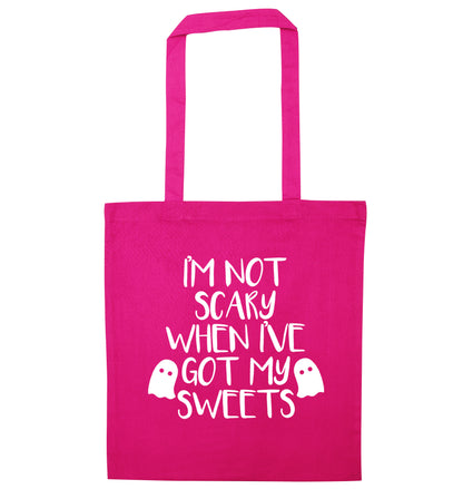 I'm not scary when I've got my sweets pink tote bag