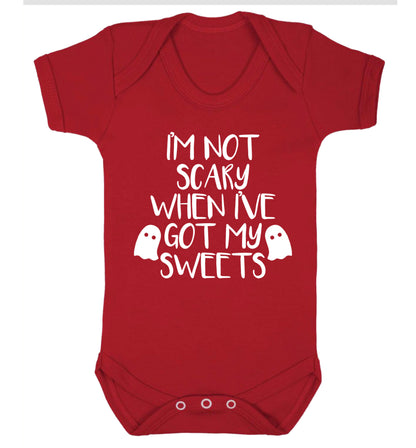 I'm not scary when I've got my sweets Baby Vest red 18-24 months