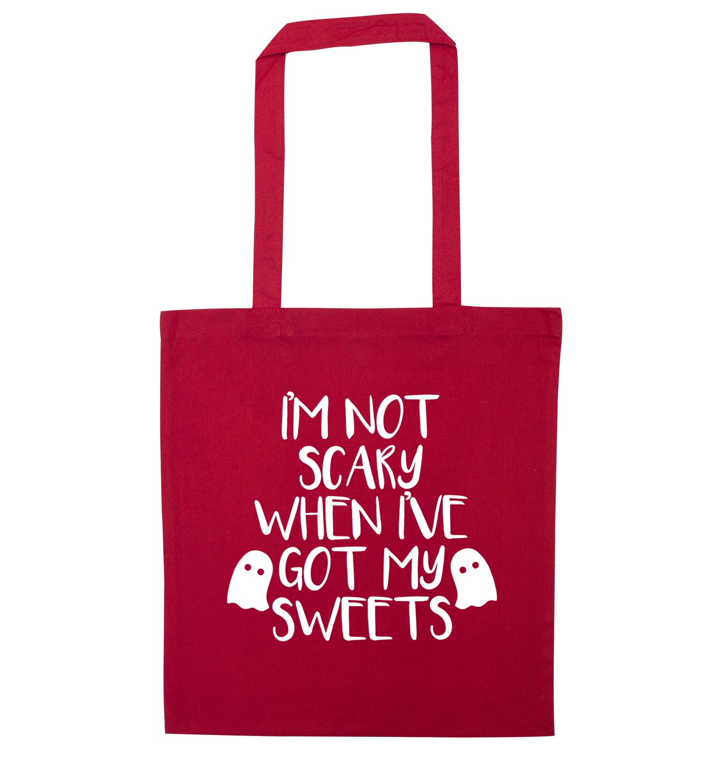 I'm not scary when I've got my sweets red tote bag