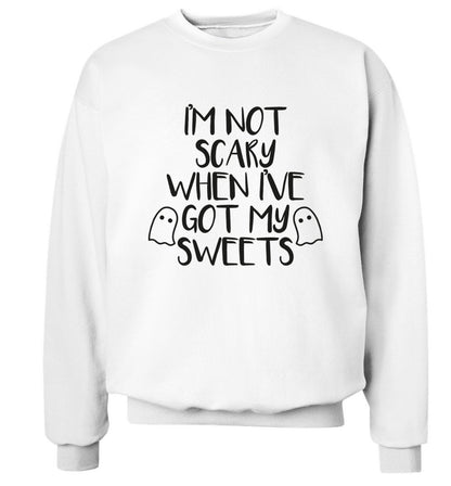 I'm not scary when I've got my sweets Adult's unisex white Sweater 2XL