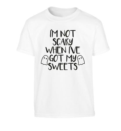 I'm not scary when I've got my sweets Children's white Tshirt 12-14 Years